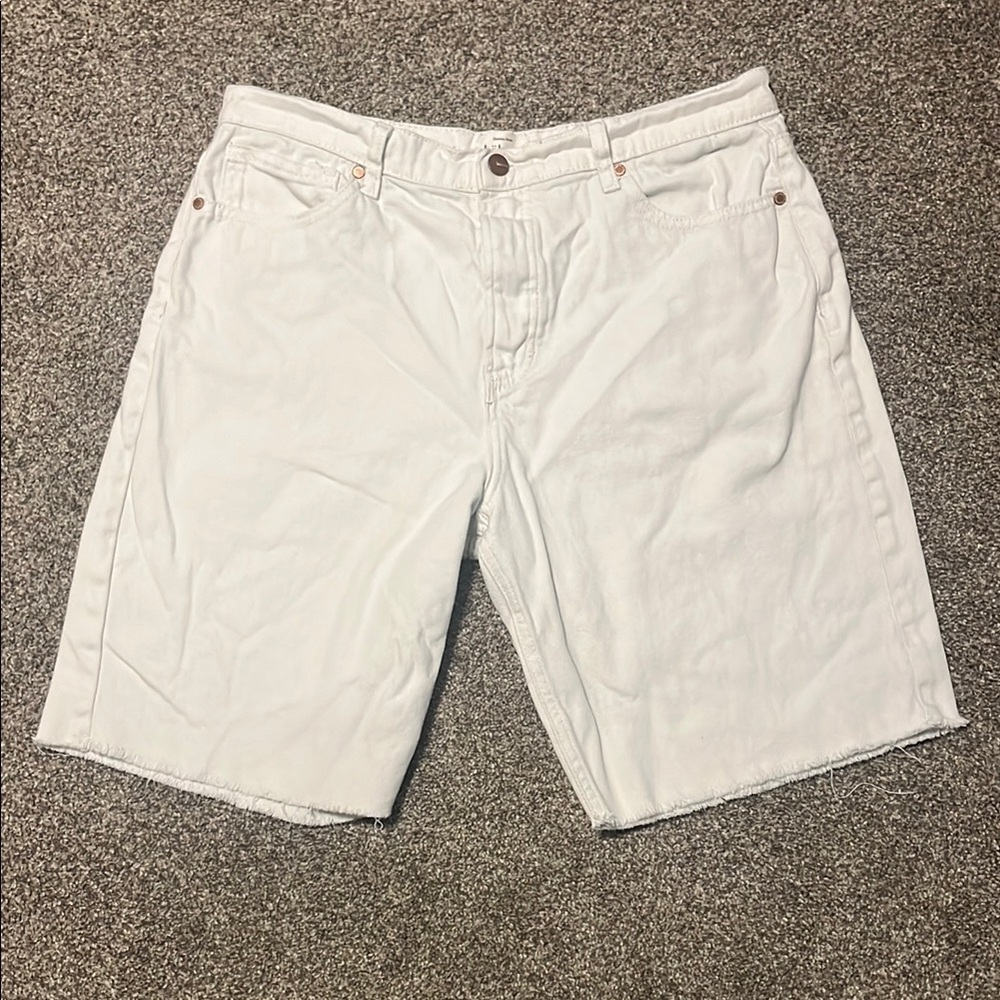 Bohme White Jean Shorts Classic Style